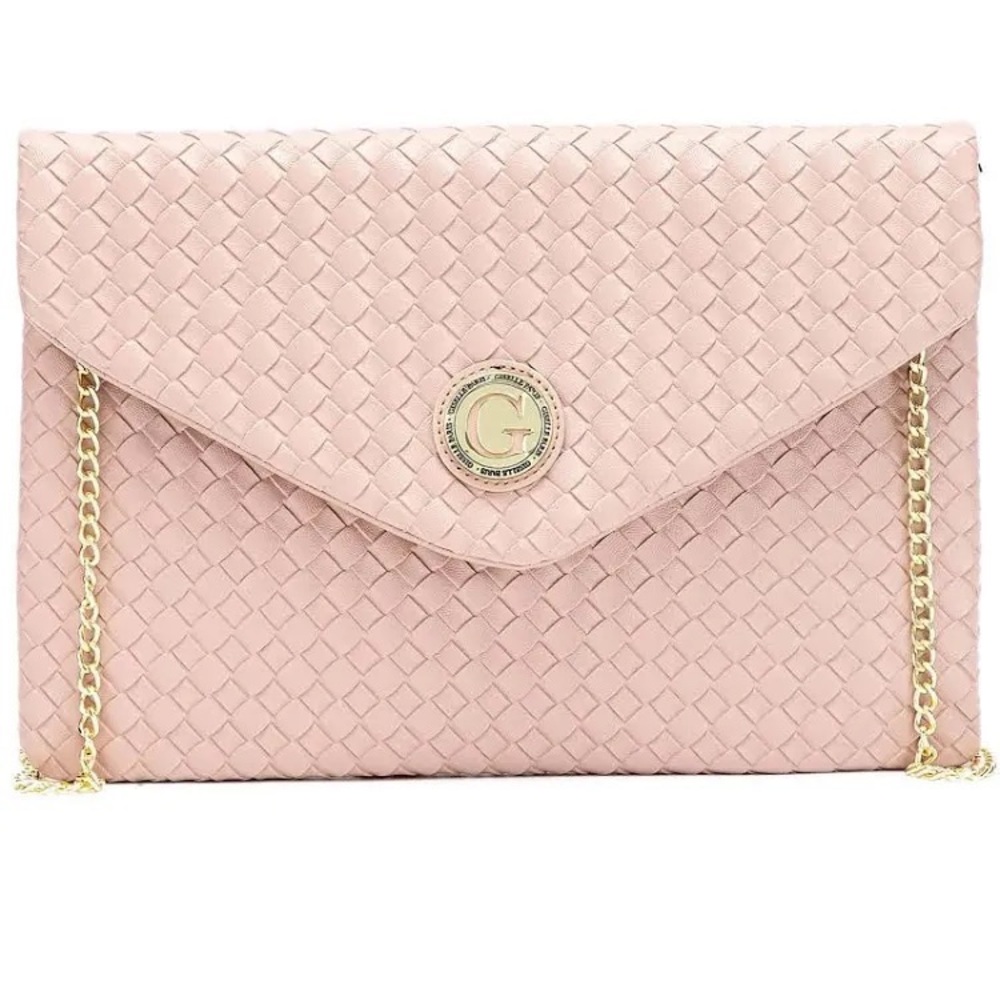 Barbie Pink Giselle Paris Esme Woven Clutch Crossbody chain Gift Macy’s